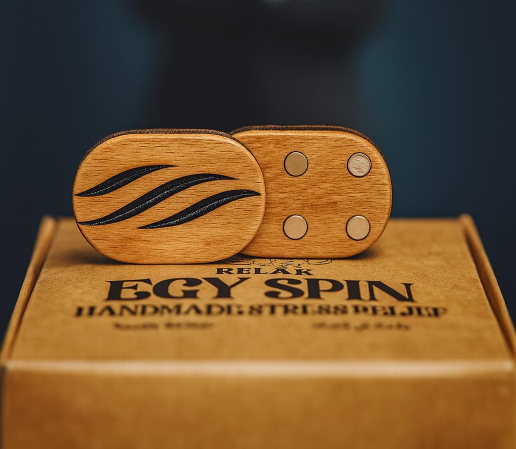 التصميم المصغر - فيدجيت سبينر خشبي صغير الحجم