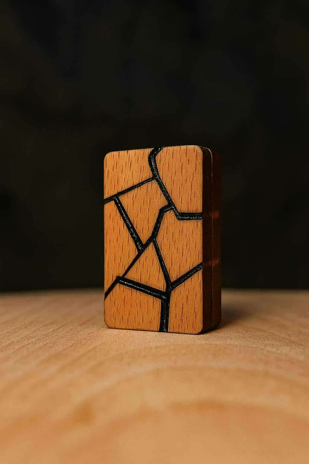 التصميم الأسود - فيدجيت سبينر خشبي فاخر