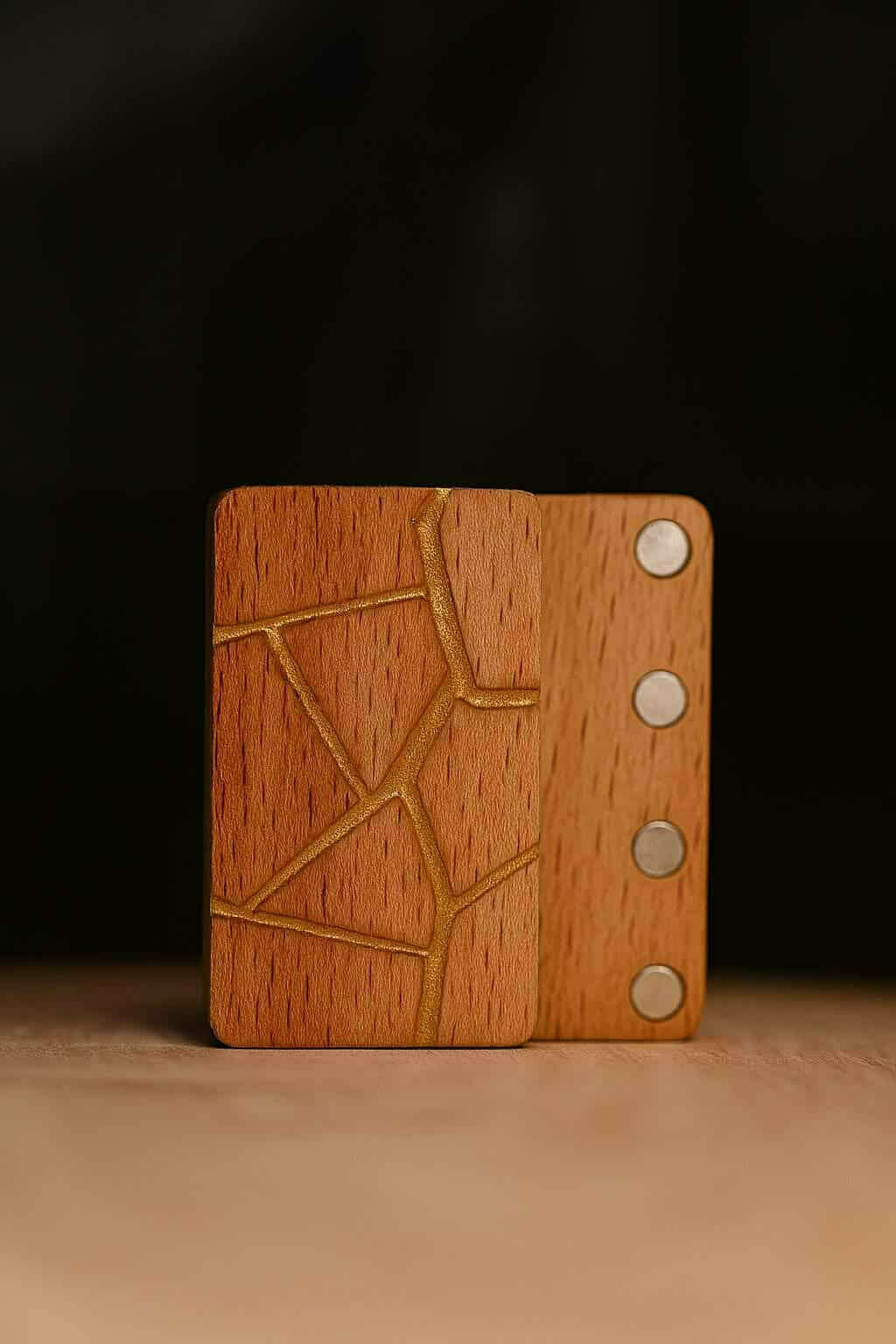 التصميم الذهبي - فيدجيت سبينر خشبي ملكي